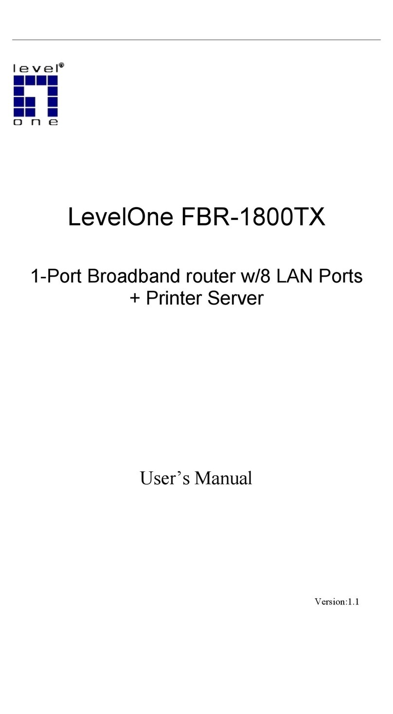 LevelOne FBR-1800TX User manual