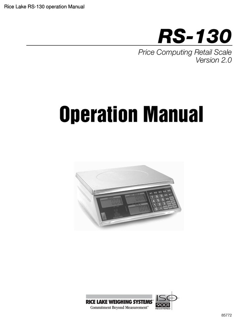 Rice Lake RS-130 User manual