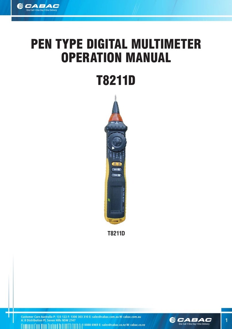 CABAC T8211D Operation manual