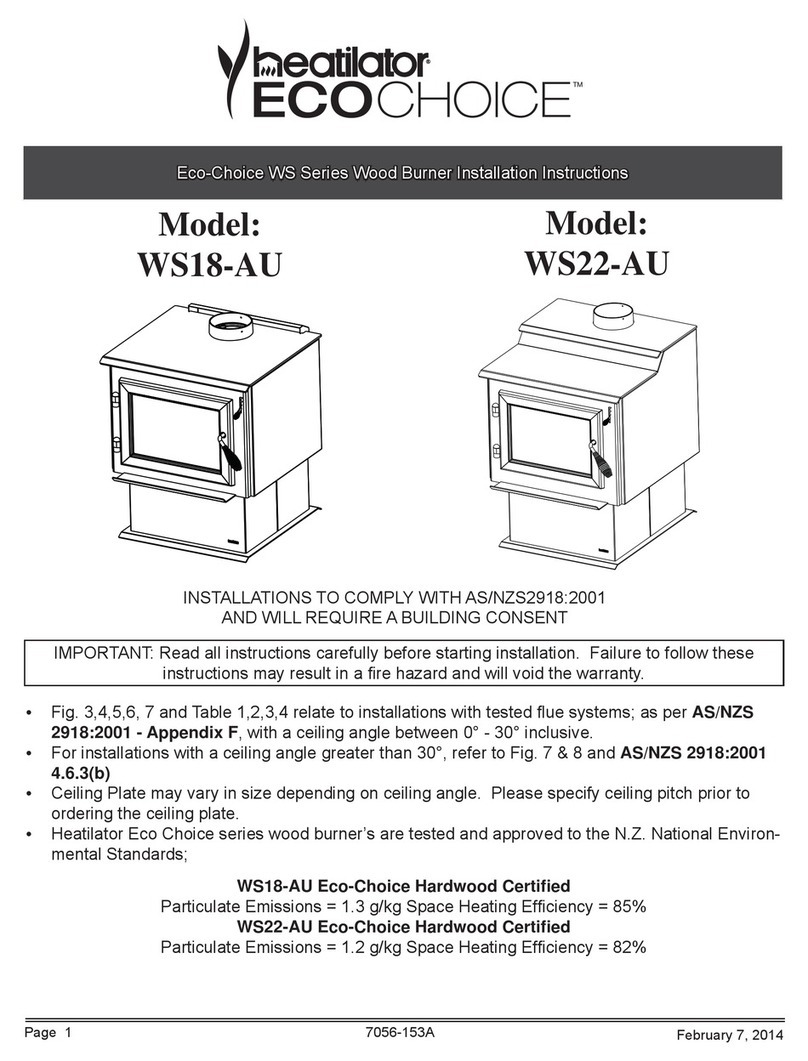 Heatilator Eco-Choice WS18-AU User manual