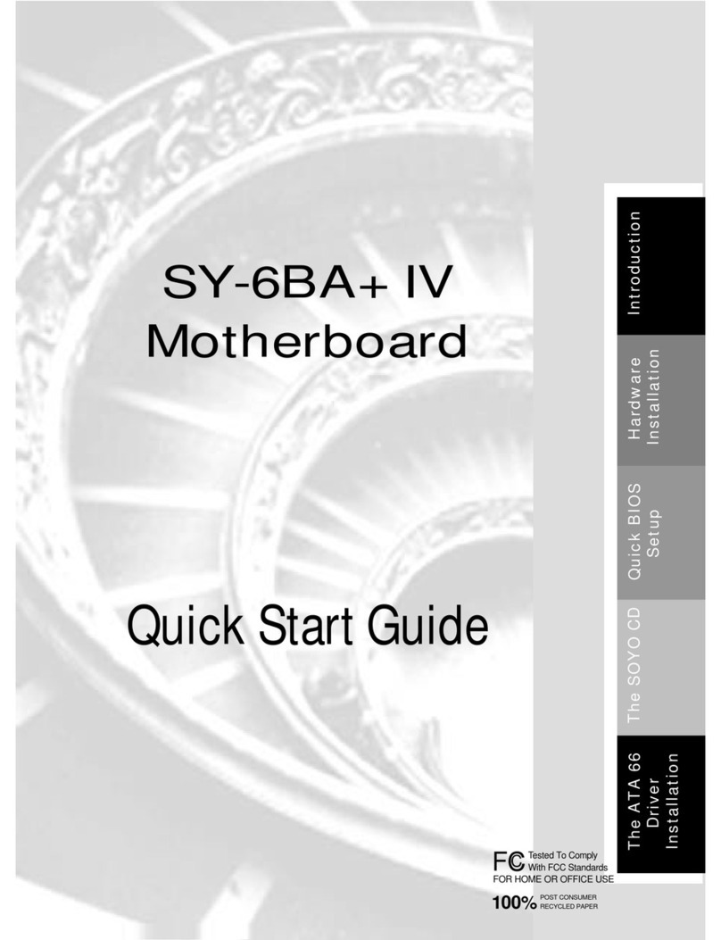 SOYO Motherboard SY-6BA+ IV User manual SOYO Motherboard SY-6BA+ IV User manual