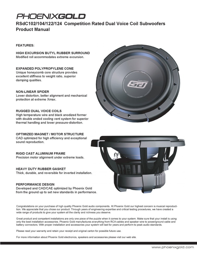 Phoenix Gold RSdC102 product manual