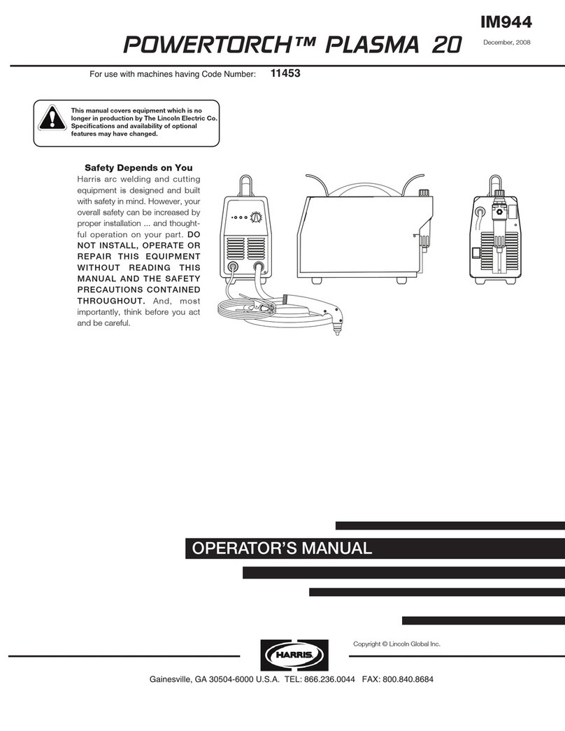 Harris POWERTORCH PLASMA 20 Operator's manual