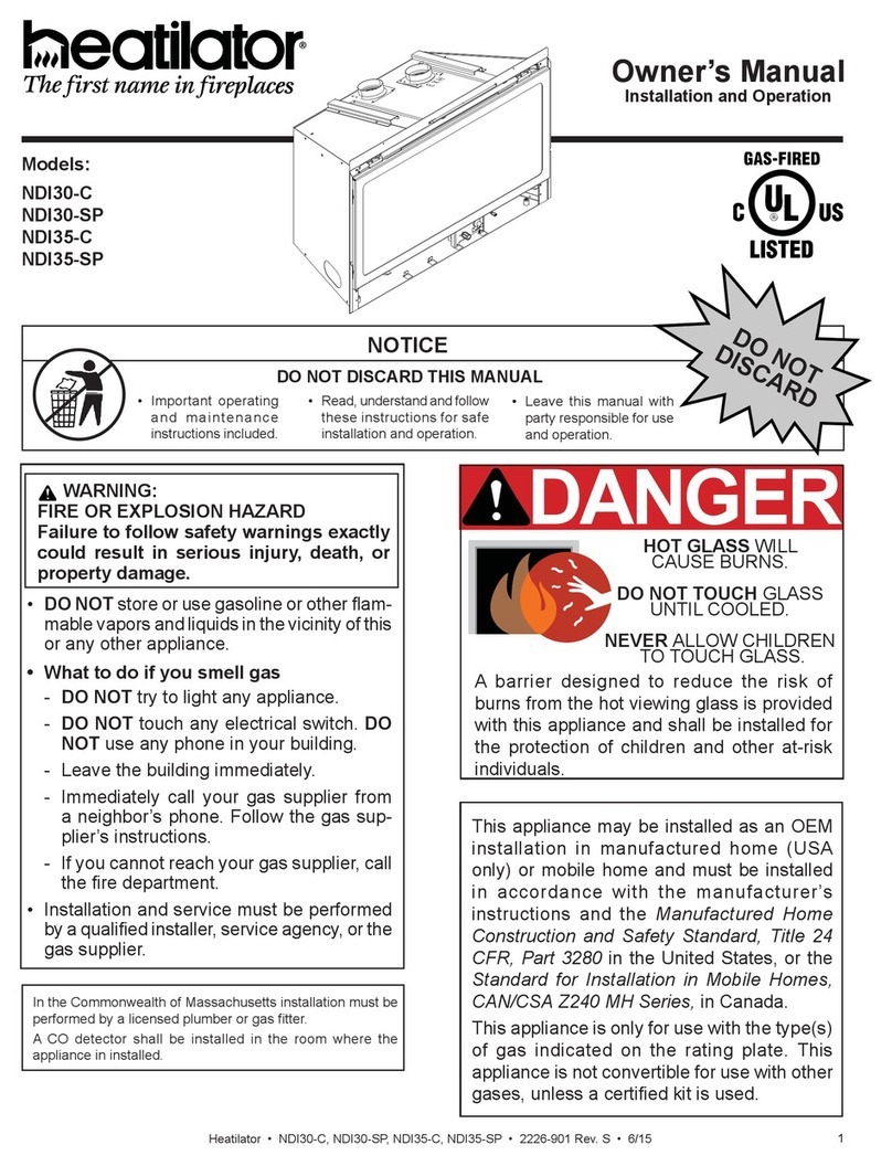 Heatilator NDI30-C User manual Heatilator NDI30-C User manual