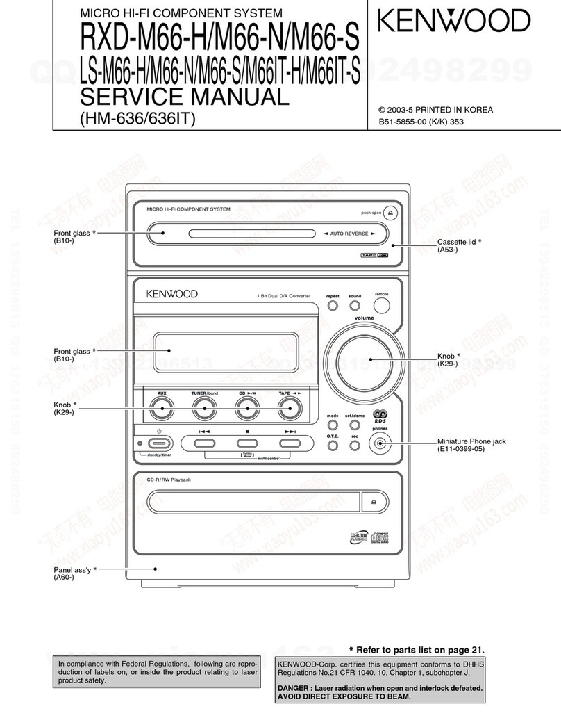 Kenwood RXD-M66-H User manual