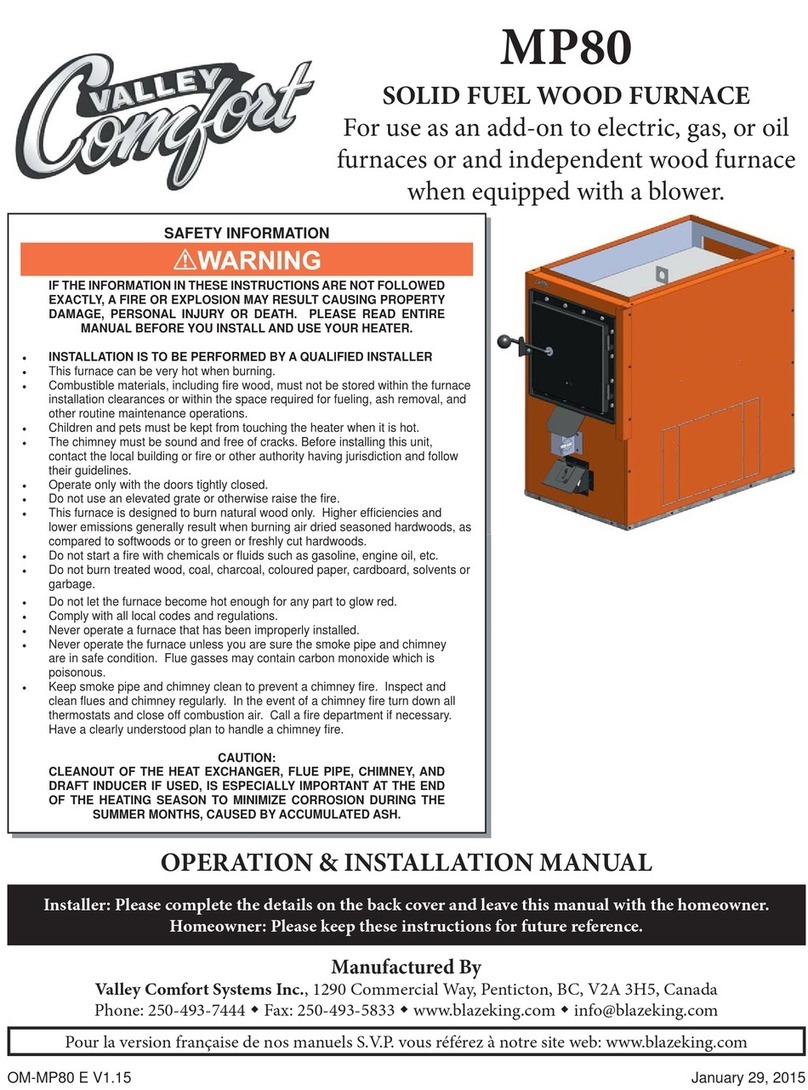 Valley Comfort Systems MP80 Operation & installation manual Valley Comfort Systems MP80 Operation & installation manual