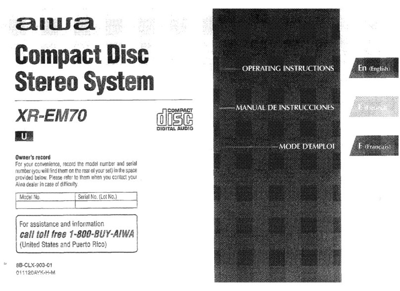Aiwa XR-EM70 User manual