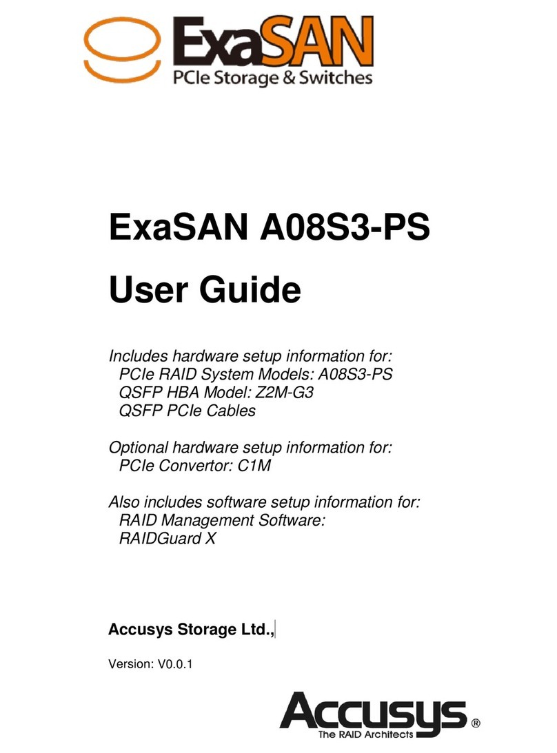 Accusys ExaSAN A08S3-PS User manual