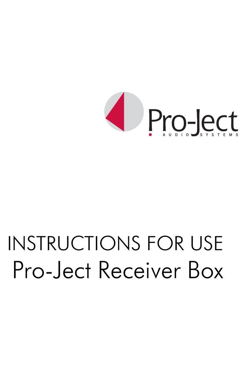 Pro-Ject Audio Systems Pro-Ject Receiver Box Instructions for use