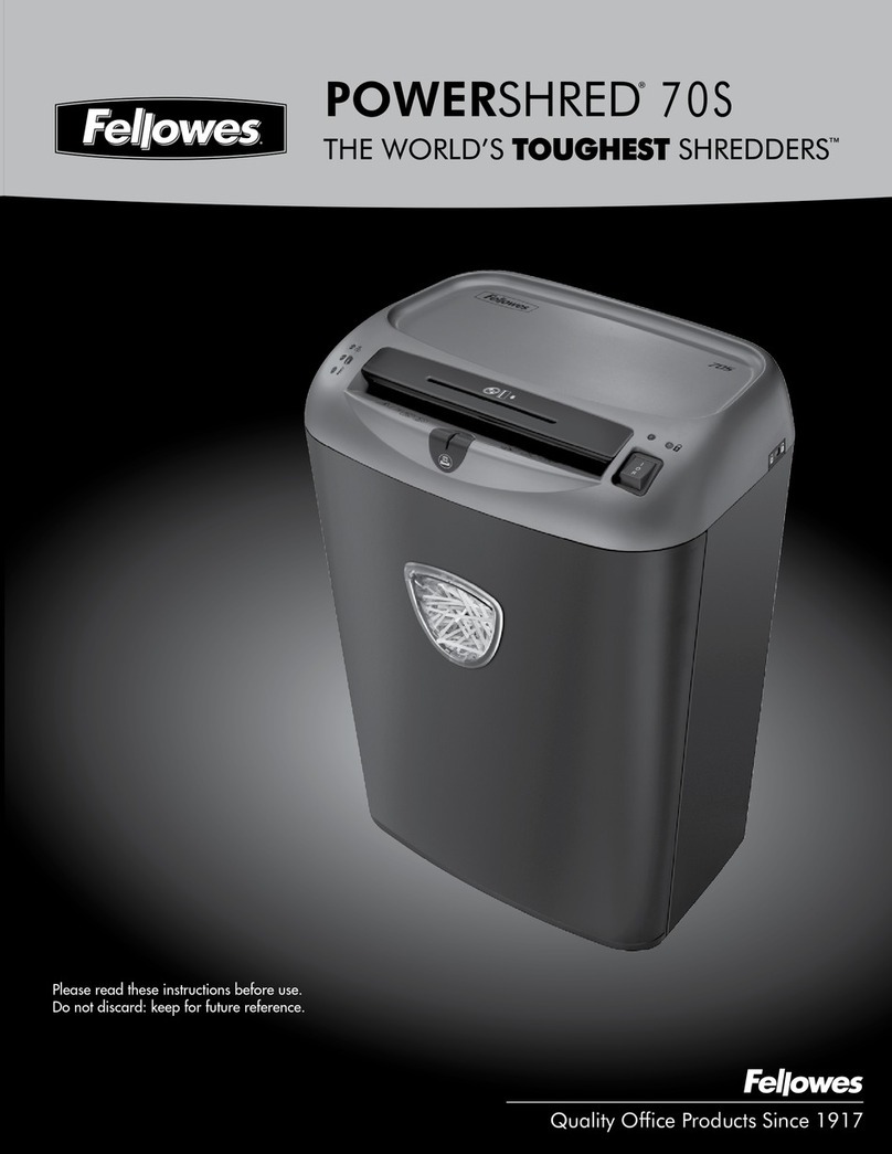 Fellowes POWERSHRED 70S manual