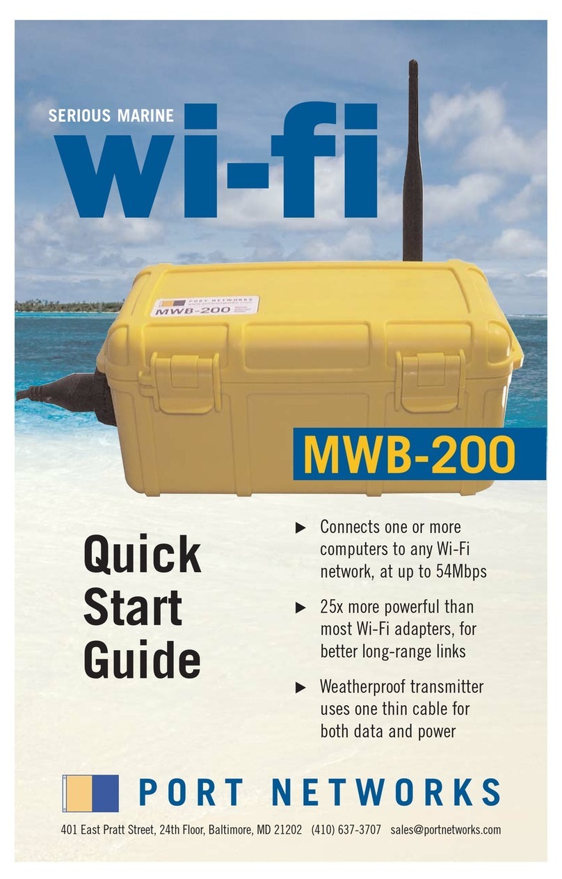 Port Networks MWB-200 User manual