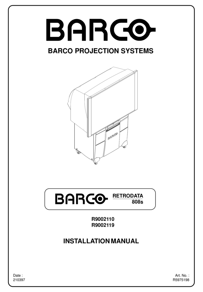 Barco R9002110 User manual Barco R9002110 User manual