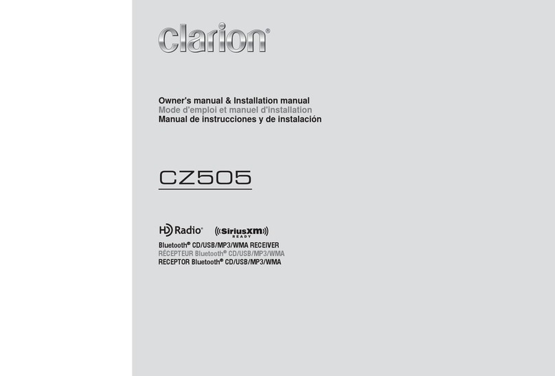 Clarion CZ505 Owner's manual & installation manual