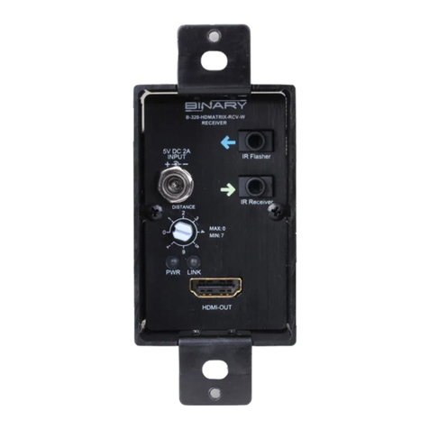 Binary B-320-HDMATRIX-RCV-W User manual
