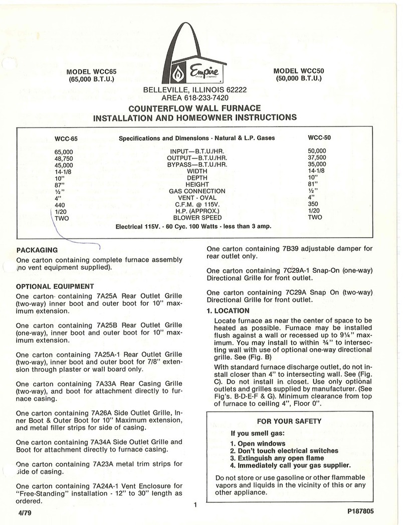 Empire Heating Systems WCC65 Installation and owner's instructions