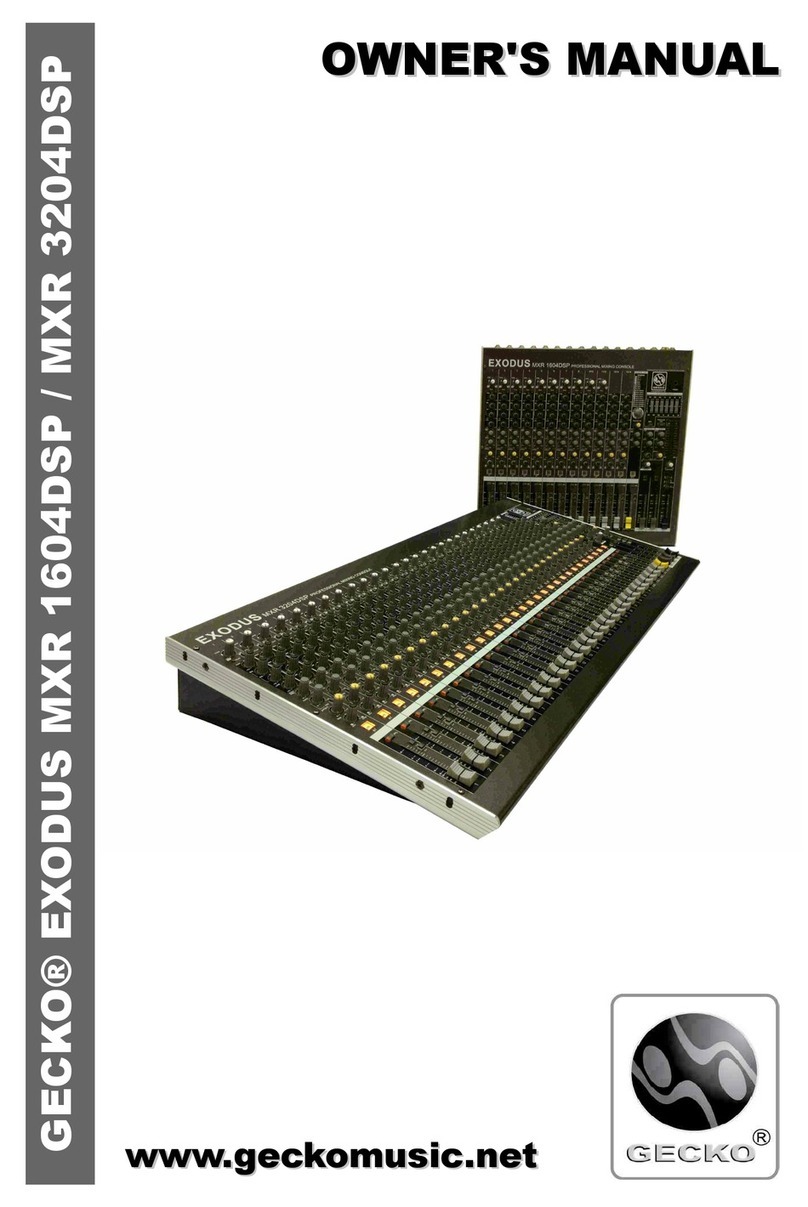 Gecko Exodus MXR 1604DSP owner's manual