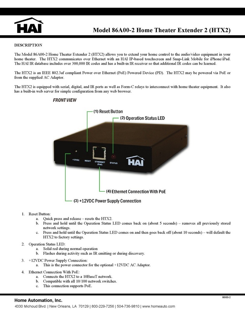 HAI 86A00-2 user manual