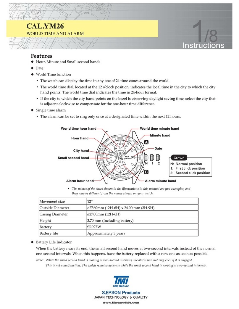 TMI Products CAL.YM26 instructions