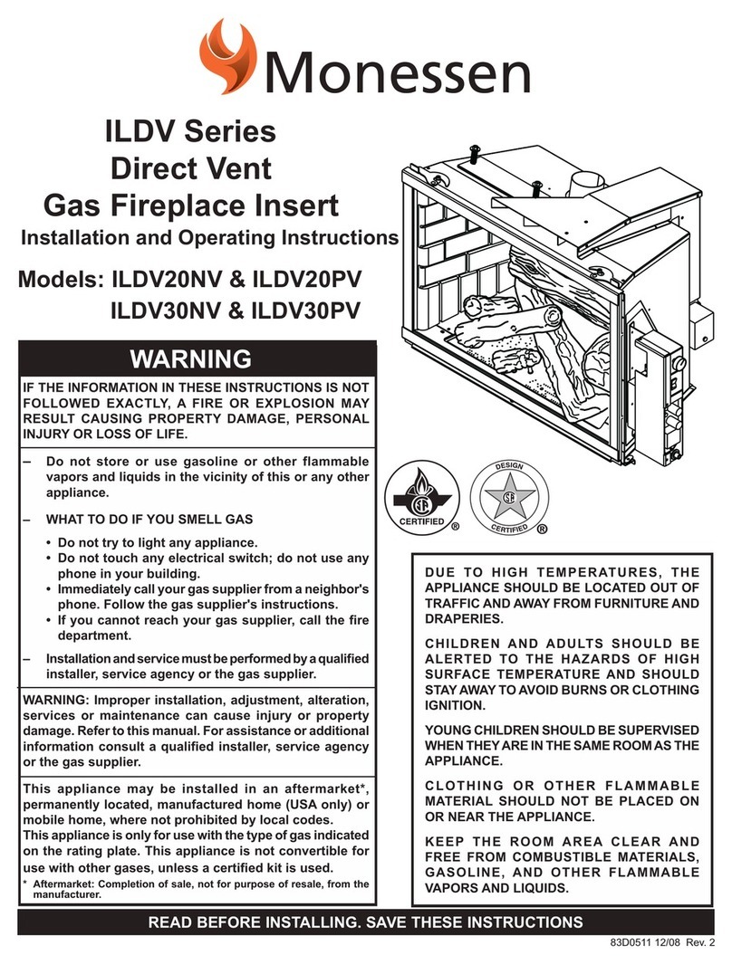 Monessen Hearth ILDV20NV User manual
