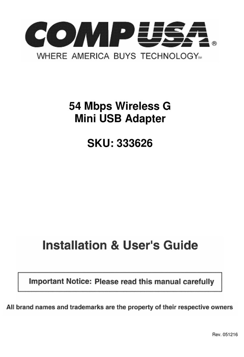 CompUSA 333626 Installation & user guide