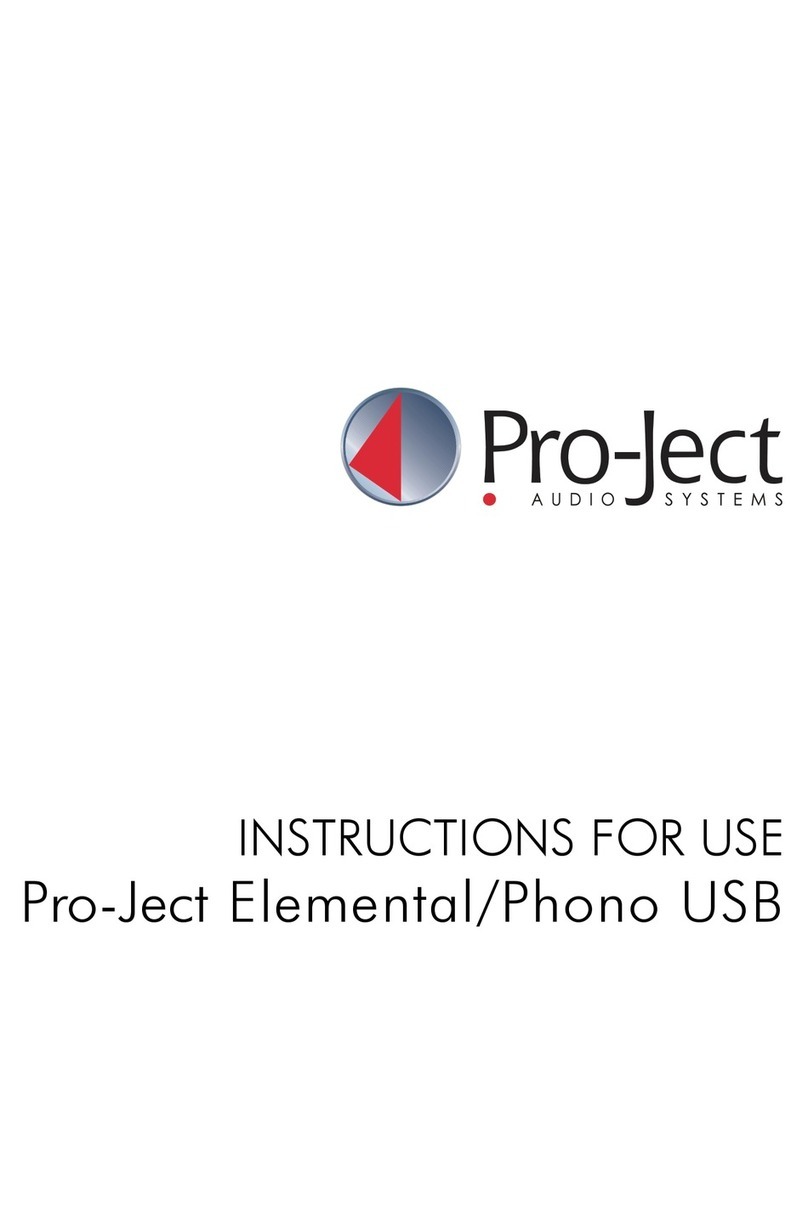 Pro-Ject Audio Systems Elemental User manual