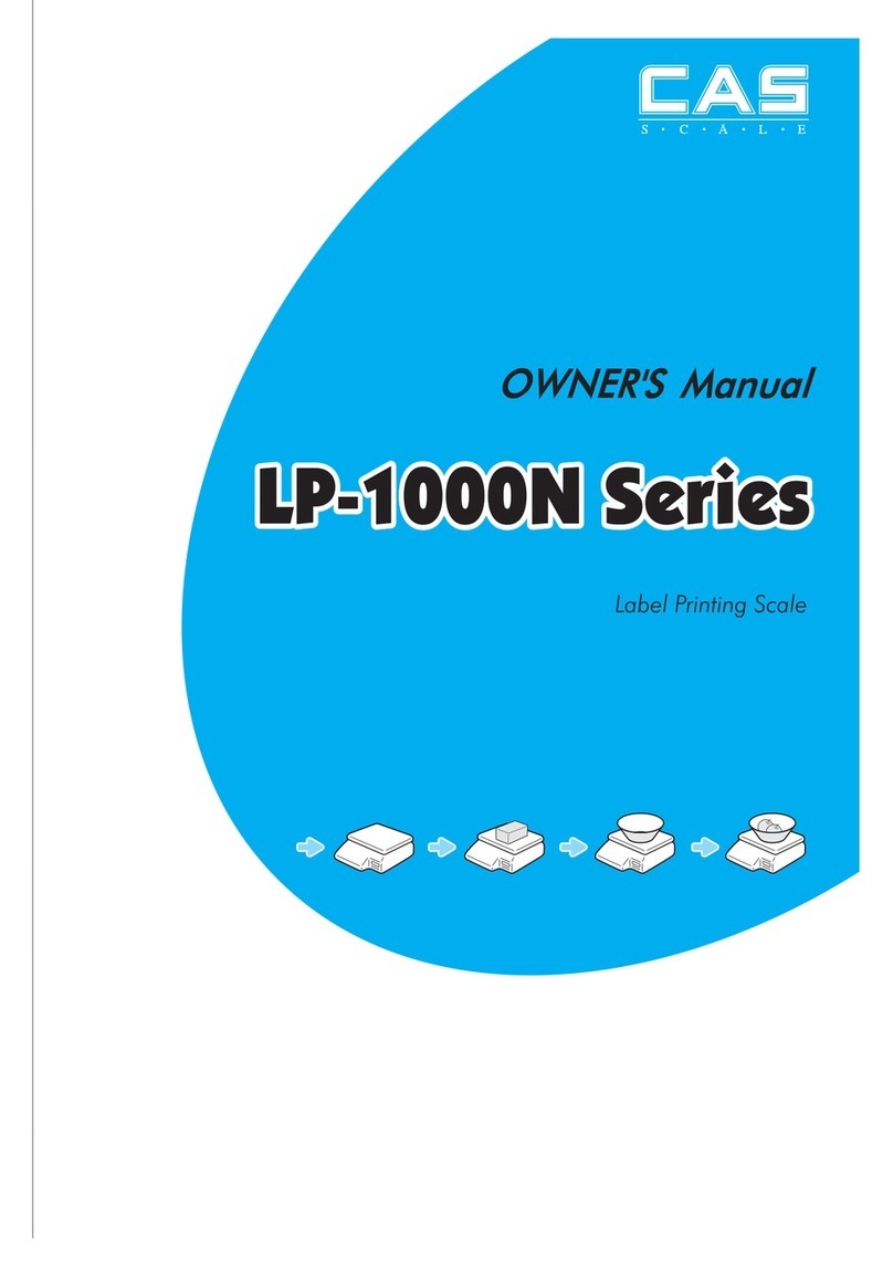 CAS Scale LP-1000N series owner's manual