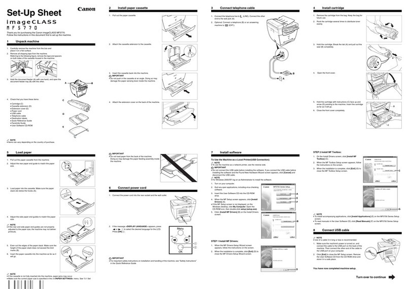 Canon imageCLASS MF5770 Manual