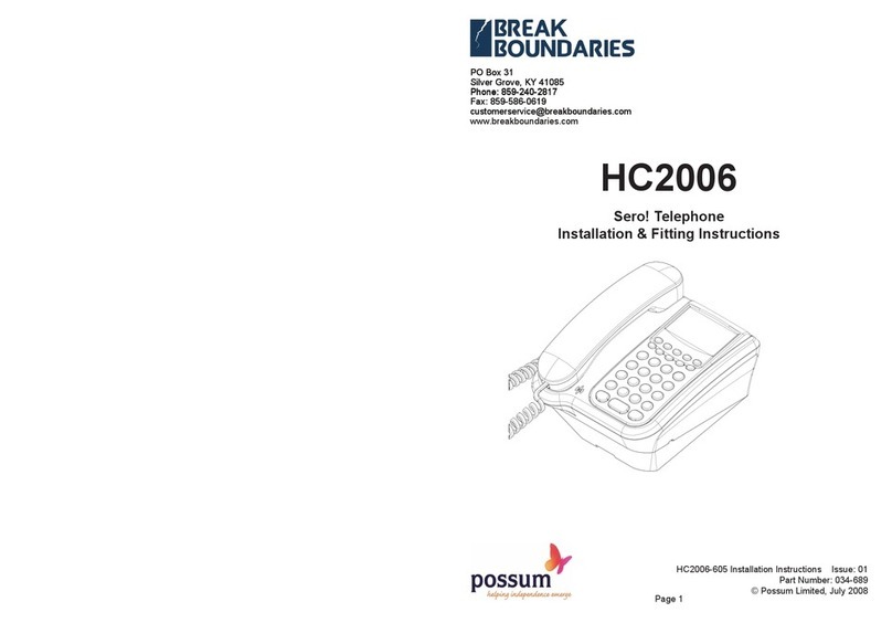 Possum HC2006 SERO installation instructions