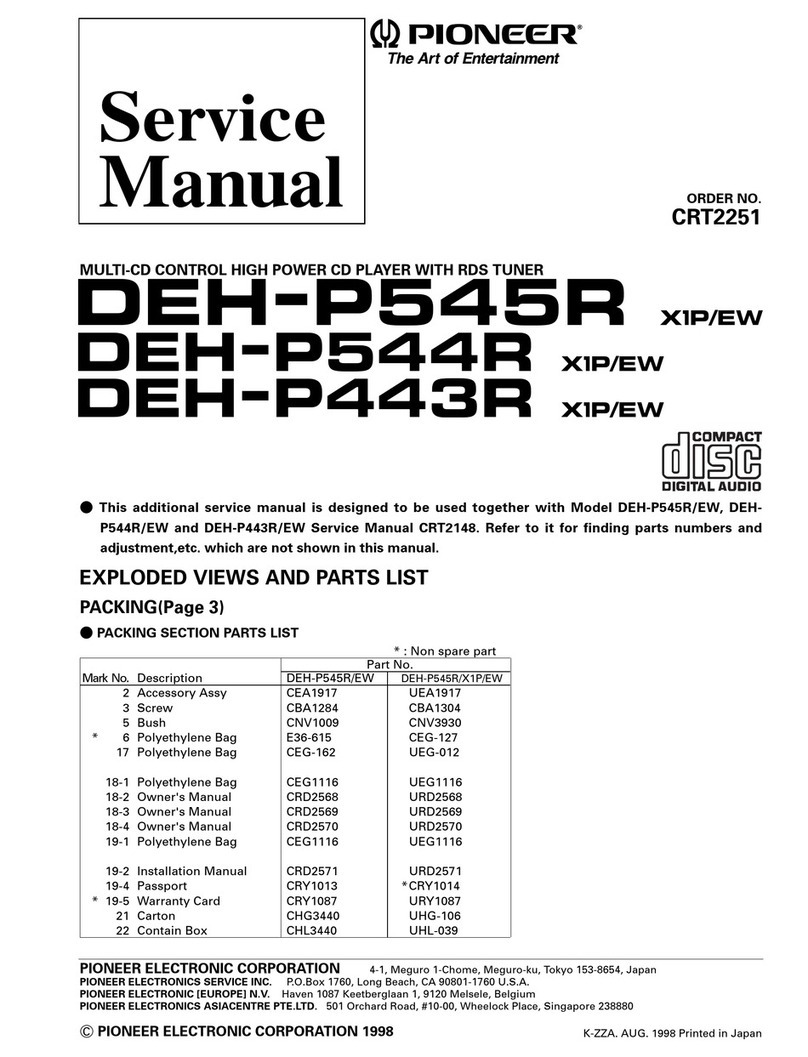 Pioneer DEH-P545R User manual