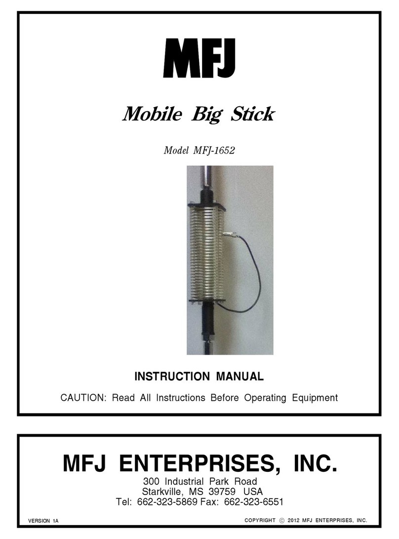 MFJ Mobile Big Stick MFJ-1652 User manual