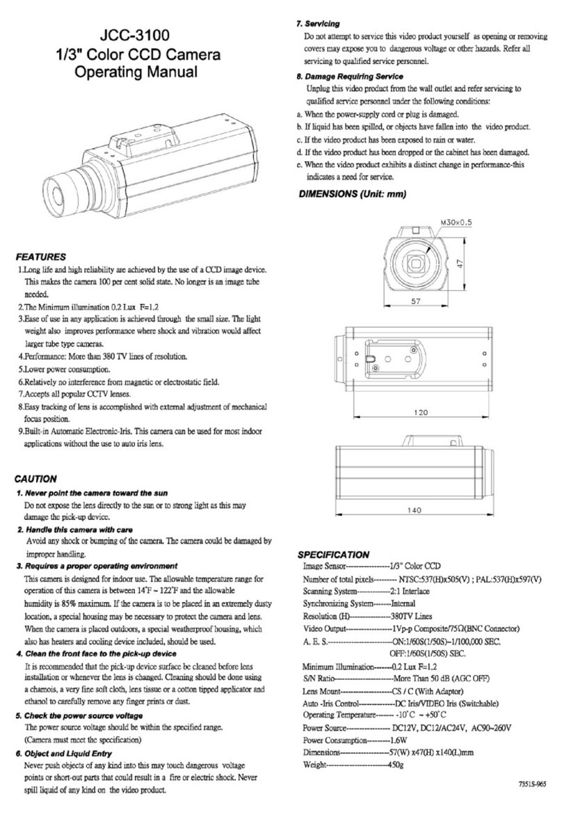 Jetcom CCTV JCC-3100 Operation manual
