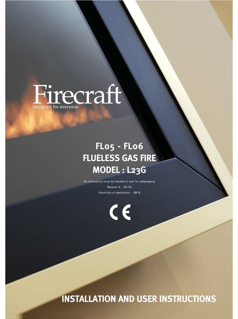 Firecraft L23G Installation and user instructions Firecraft L23G Installation and user instructions