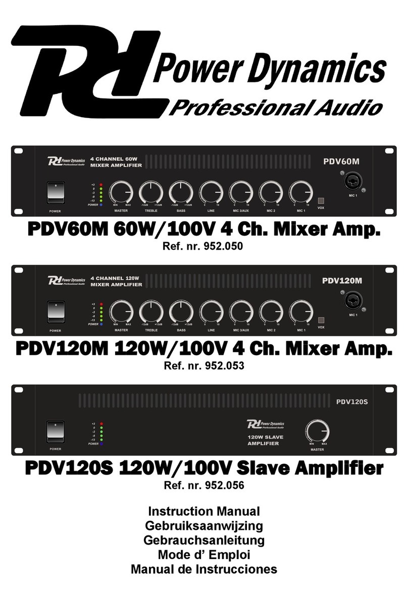 Power Dynamics PDV120S User manual