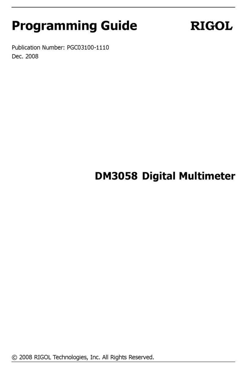 Rigol DM3058 Operating instructions