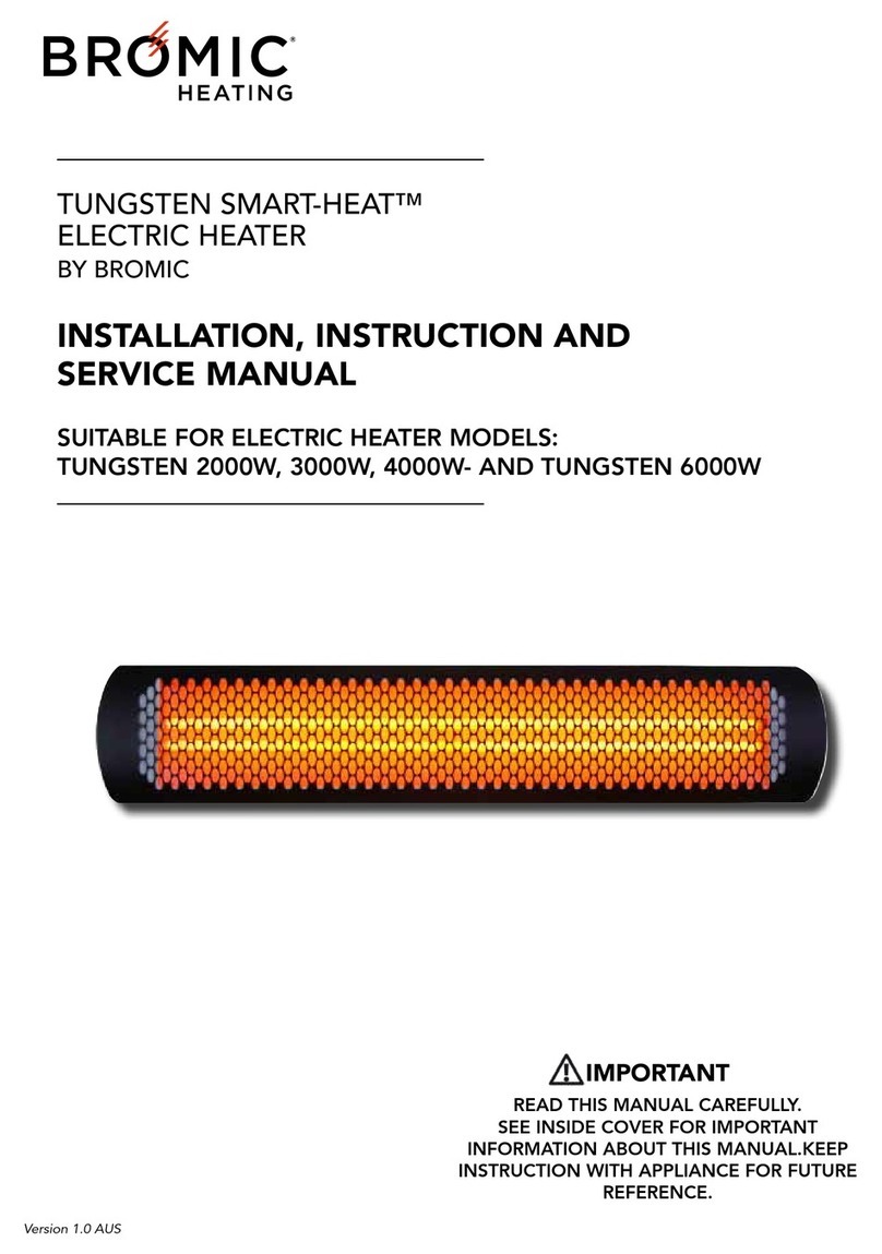 Bromic Heating Tungsten 2000W Installation, instruction and service manual Bromic Heating Tungsten 2000W Installation, instruction and service manual