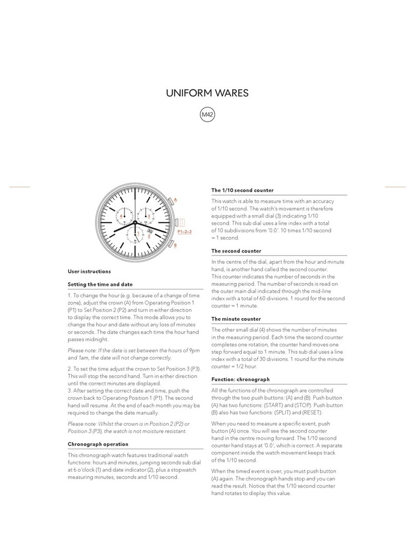 Uniform Wares M42 User instructions