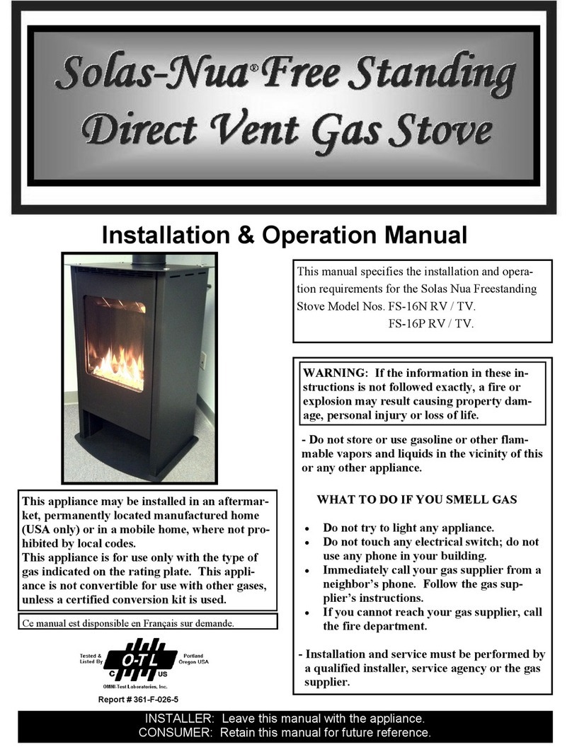 Solas-Nua FS-16N RV Installation & operation manual