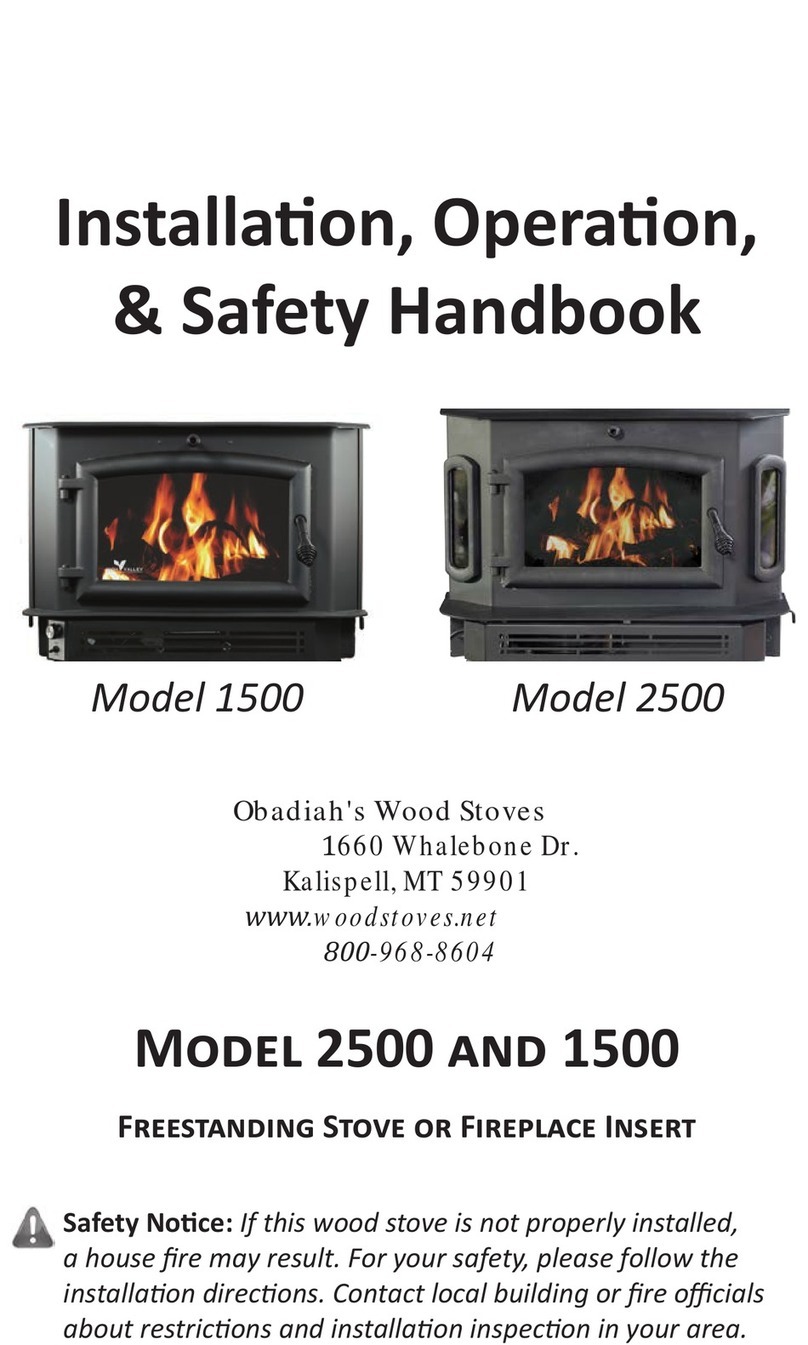 Obadiah's Wood Stoves 1500 Installation and operator's manual