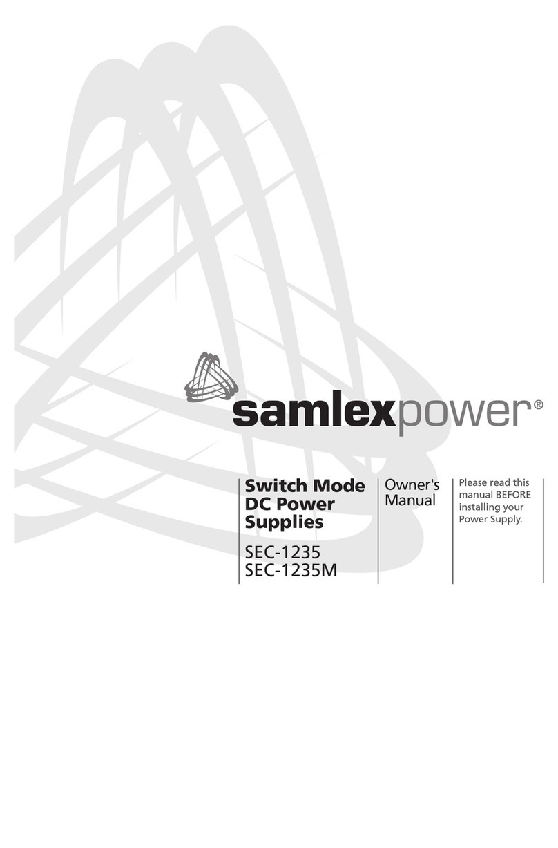 SamplexPower SEC-1235 User manual SamplexPower SEC-1235 User manual