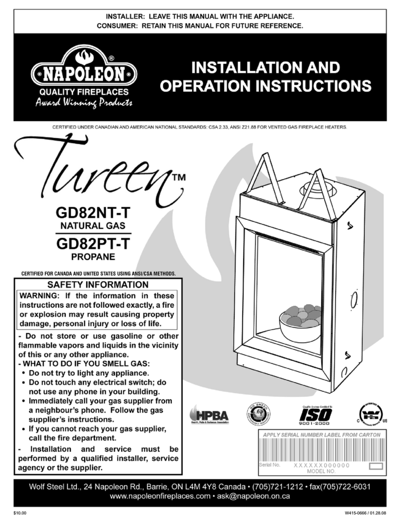 Napoleon Tureen GD82NT-T User manual