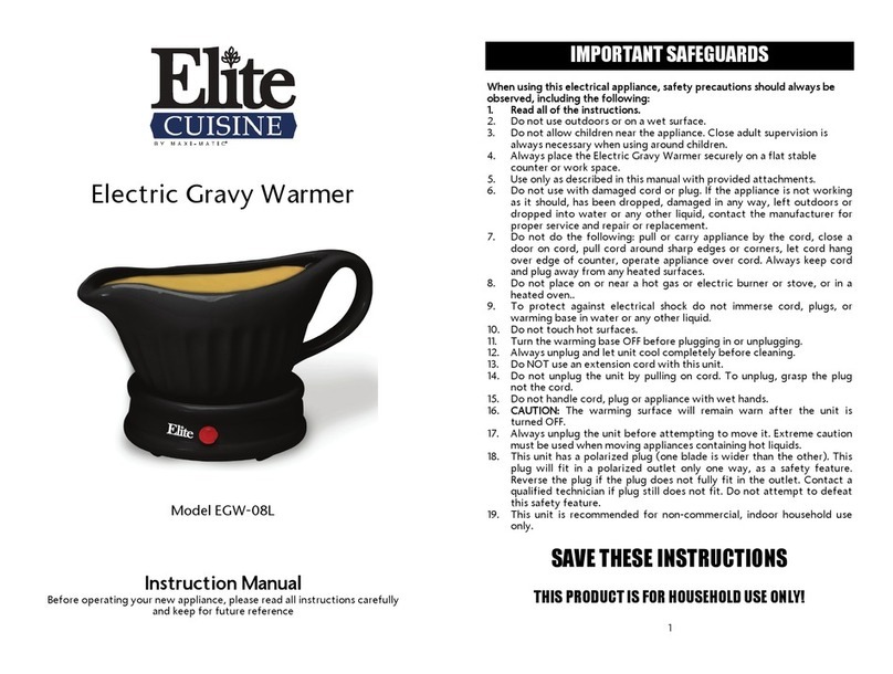 Elite Cousine EGW-08L instruction manual