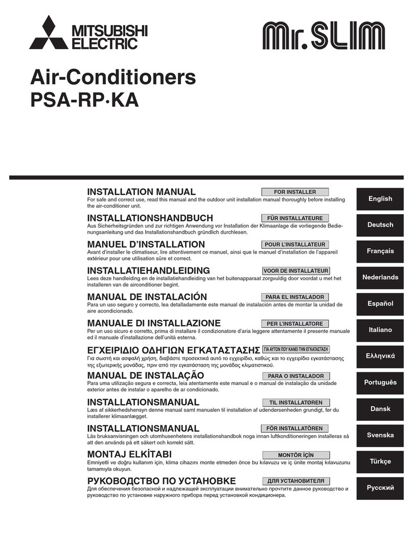 Mitsubishi Mr.SLIM PSA-RP-KA User manual Mitsubishi Mr.SLIM PSA-RP-KA User manual
