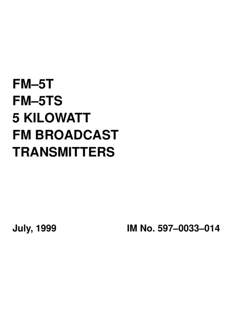 Broadcast Electronics FM-5T User manual
