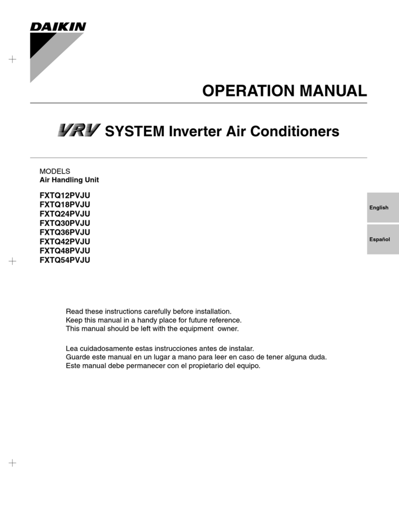 Daikin VRV FXTQ12PVJU User manual