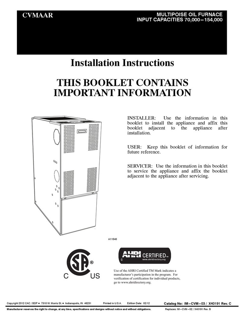 CAC / BDP CVMAAR036105 User manual