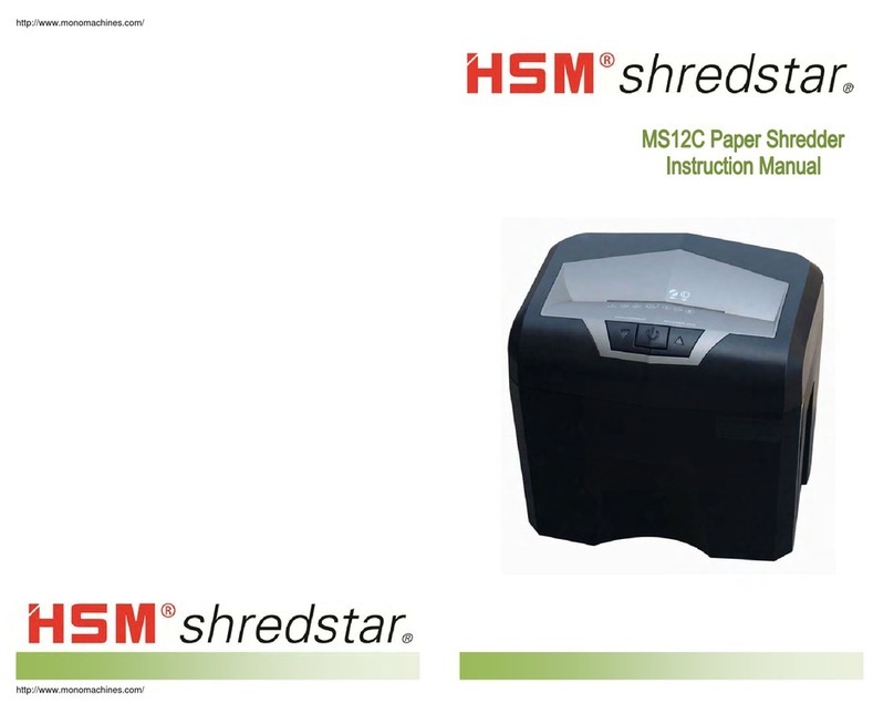 HSM Shredstar MS12C instruction manual
