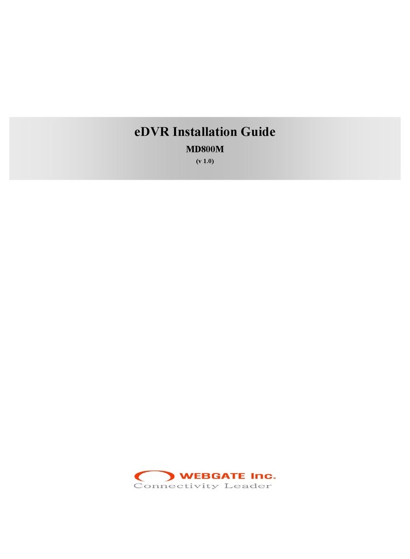 WebGate eDVR MD800M installation guide
