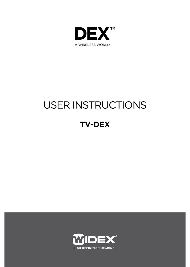 Widex TV-DEX User instructions
