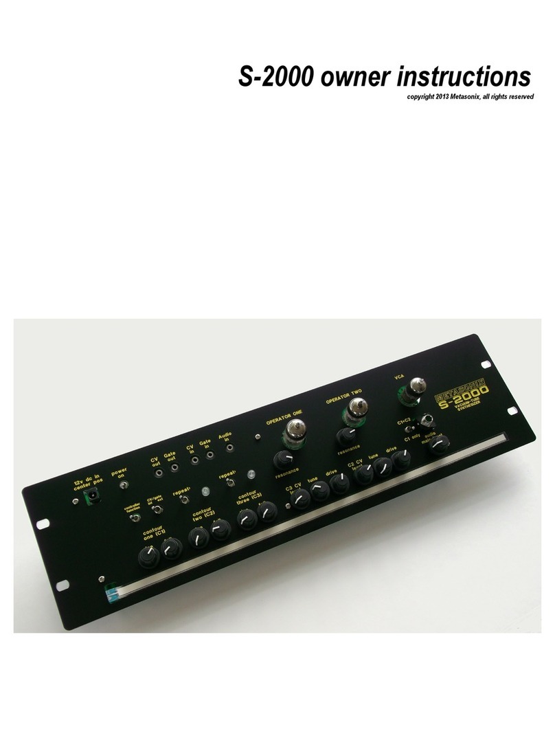 METASONIX S-2000 Owner's instructions