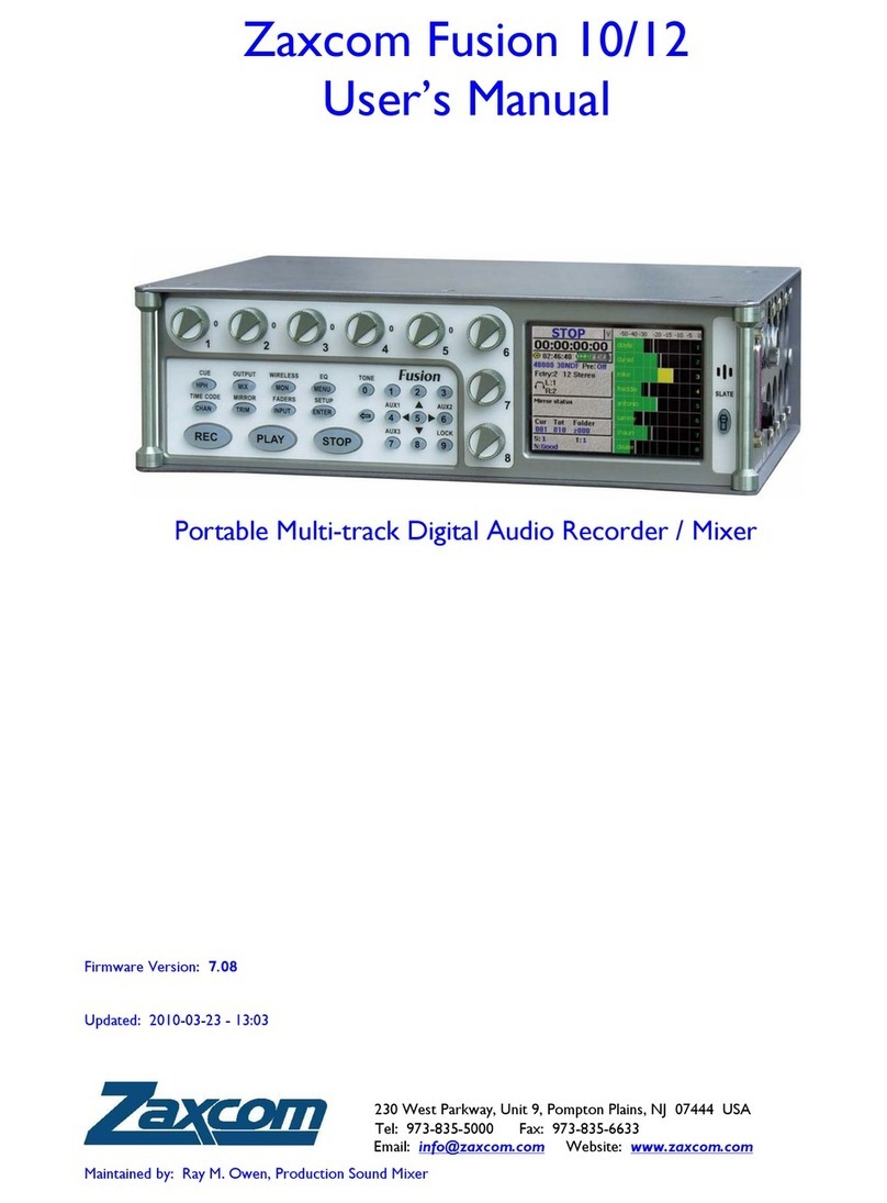Zaxcom Fusion 12 user manual